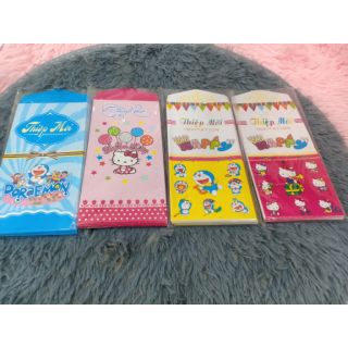 Thiệp mời đứng Đoraemon & Kitty 10 cái/xấp ,