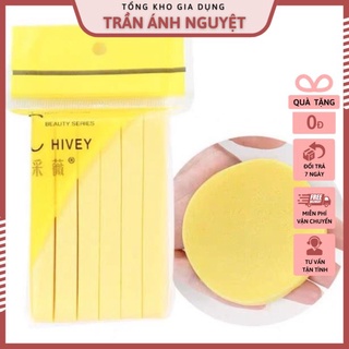 Bọt Biển Rửa Mặt - Bông Nở Rửa Mặt Chivey Nhật Bản (gói 12 Miếng) Thân Thiện Với Làn Da.