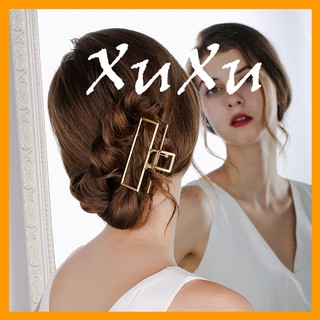 |Tiệm nhà xuxu| Kẹp càng cua hình học bóng mạ vàng hàn quốc , hợp kim. XuXu