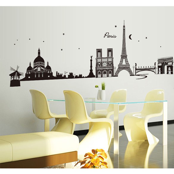 Decal Dán Tường Tháp Eiffel