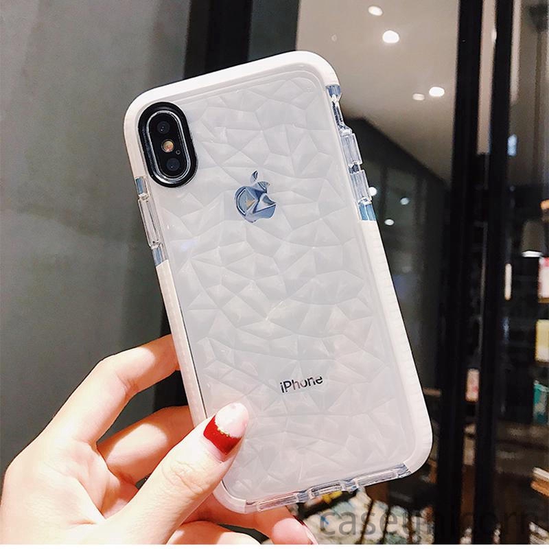 Ốp điện thoại TPU trong suốt họa tiết kim cương cho iPhone 12 11 12Pro Max X XR XS Max 8 7 6 6s Plus SE 2020 | BigBuy360 - bigbuy360.vn