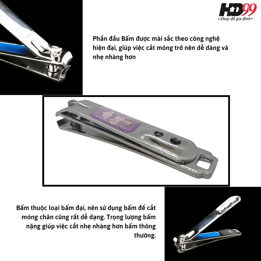 Bấm Móng Tay BAZO B6401-1 | Bấm To, Chắc, Đầm, Thiết kế phù hợp với bàn tay người Việt