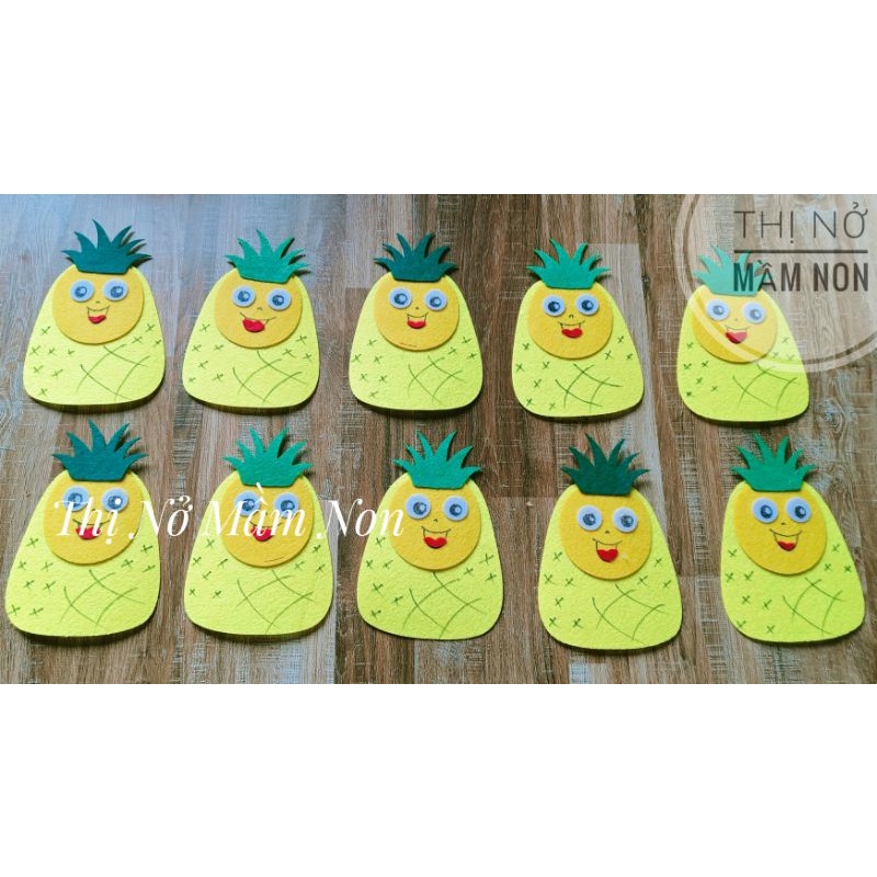 Quả dứa gắn rèm hoặc trang trí mầm non