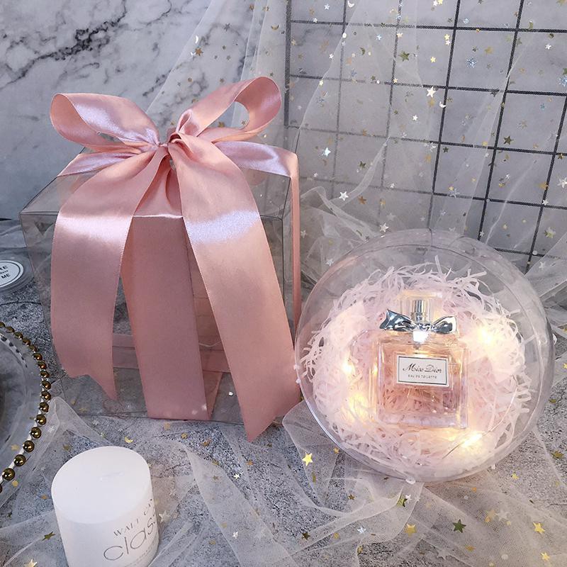 (Hàng Mới Về) Hộp Đựng Son Hình Quả Cầu Pha Lê Trong Suốt Làm Quà Tặng Sinh Nhật