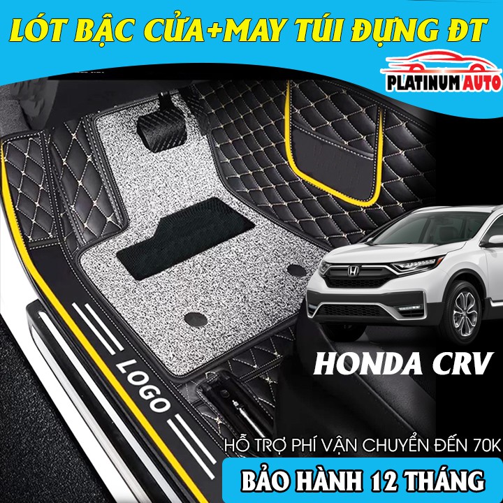 Thảm lót sàn ô tô 6D thành cao, tràn viền bậc cửa Honda Crv 18-20