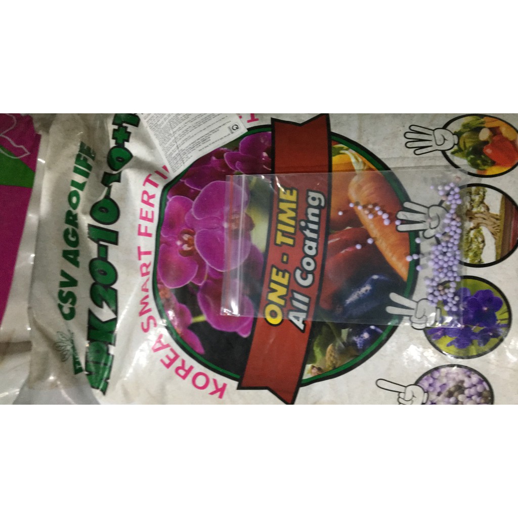 PHÂN TAN CHẬM HÀN QUỐC NPK 20-10-10 + TE gói 500gr Hoa lan cây cảnh