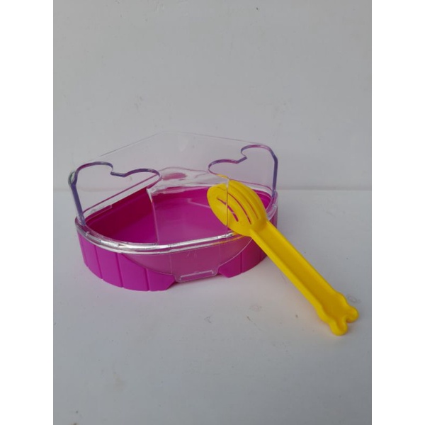 Nhà tắm tam giác mica hamster