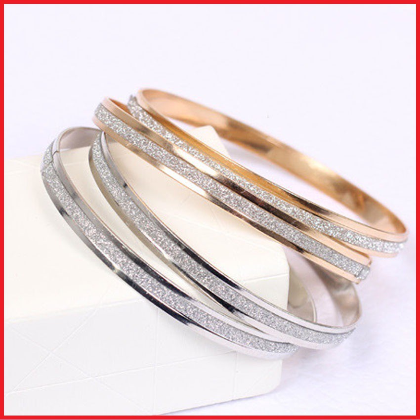 Vòng tròn mờ kẹp đôi Bracelet Rose Gold mạ chống gỉ hot trend học sinh, sinh viên 2021