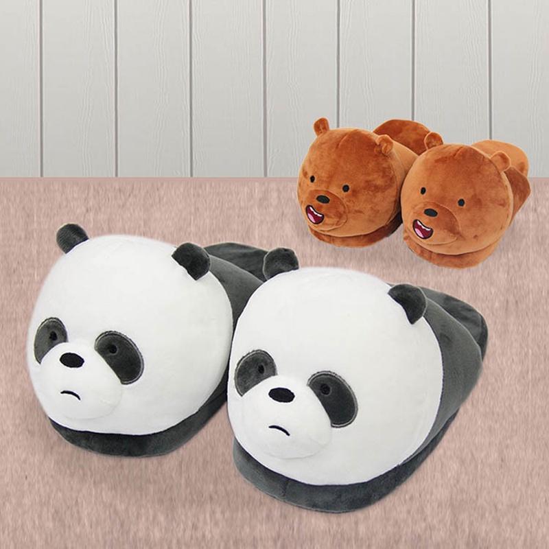 [Hàng mới về] Dép bông đi trong nhà hình gấu trúc dễ thương