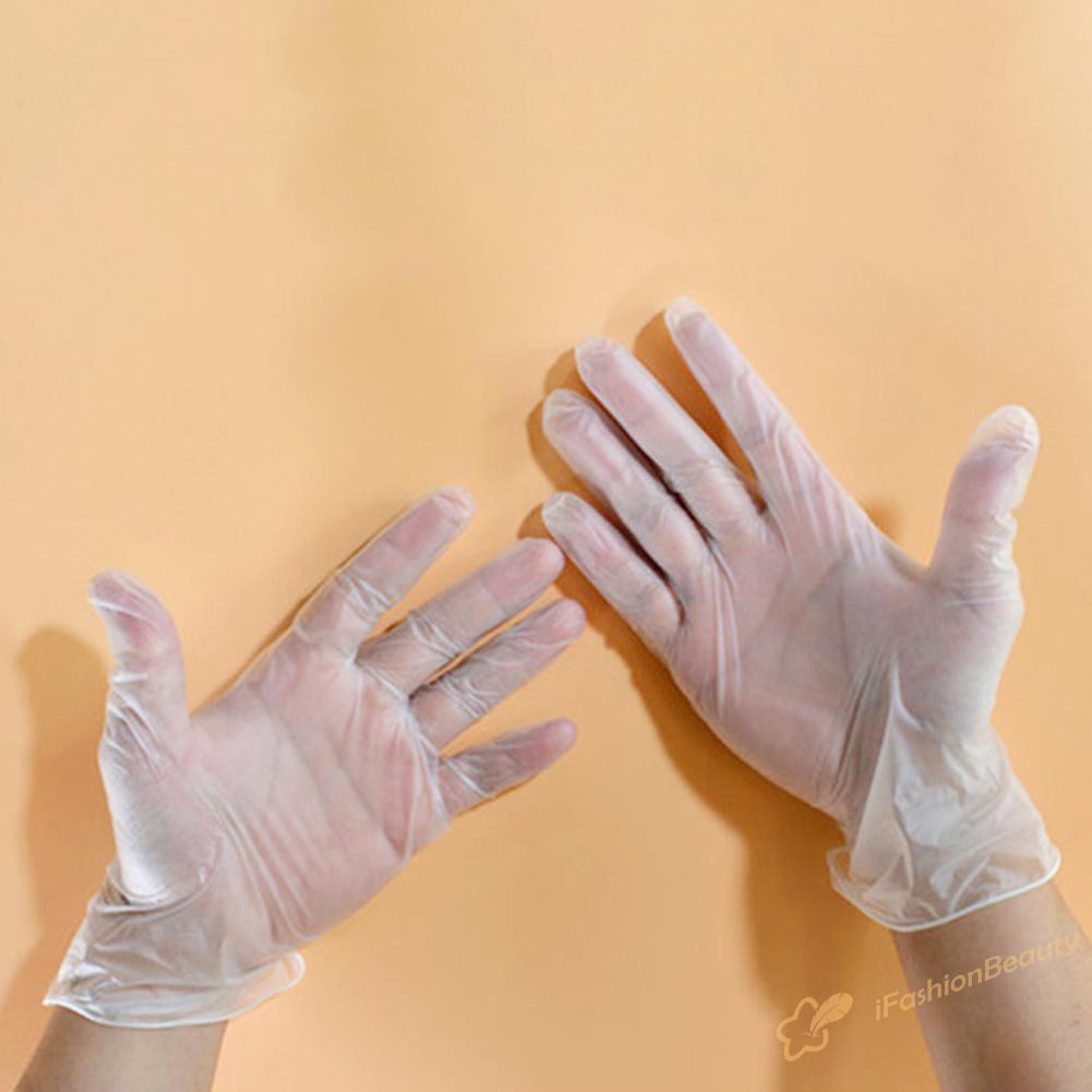 【New】100pcs Disposable Gloves PVC Cleaning Food Household Hygiene Medical Gloves