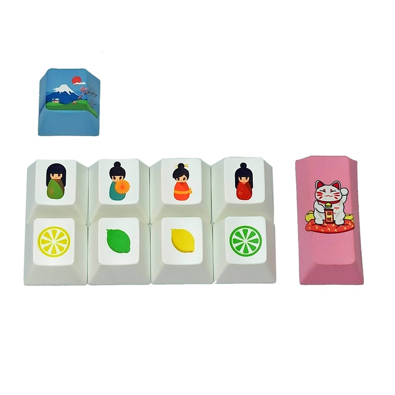 Set 10 Nút Bàn Phím R4 Bằng PBT Nhuộm Màu Cho Bàn Phím Cơ DIY