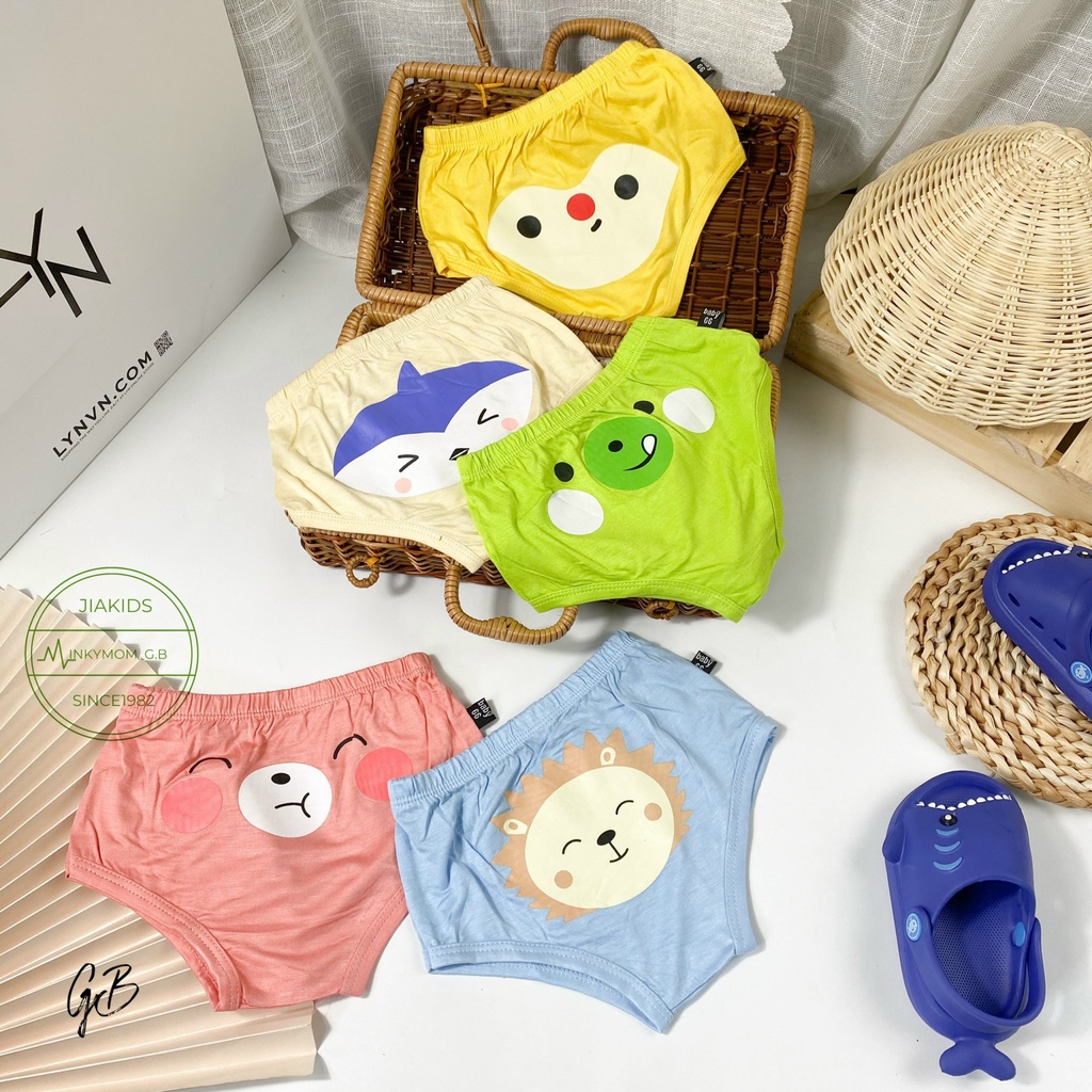 Bộ Ba Lỗ Quần Chip THUN LẠNH MINKYMOM In Hình Cực Dễ Thương Cho Bé BL-IN19