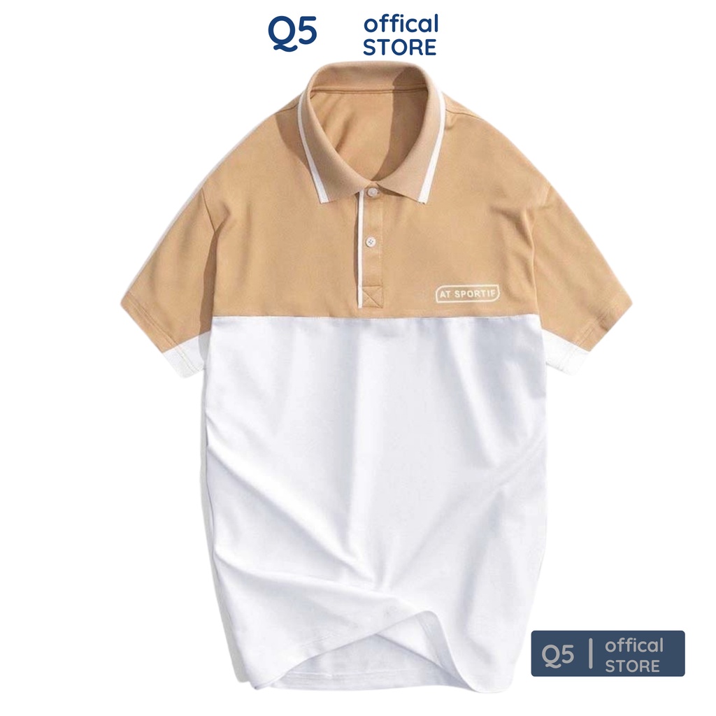 Áo PoLo Nam Q5 phối màu vải cá sấu cotton CVC chuẩn form, trẻ trung, thanh lịch