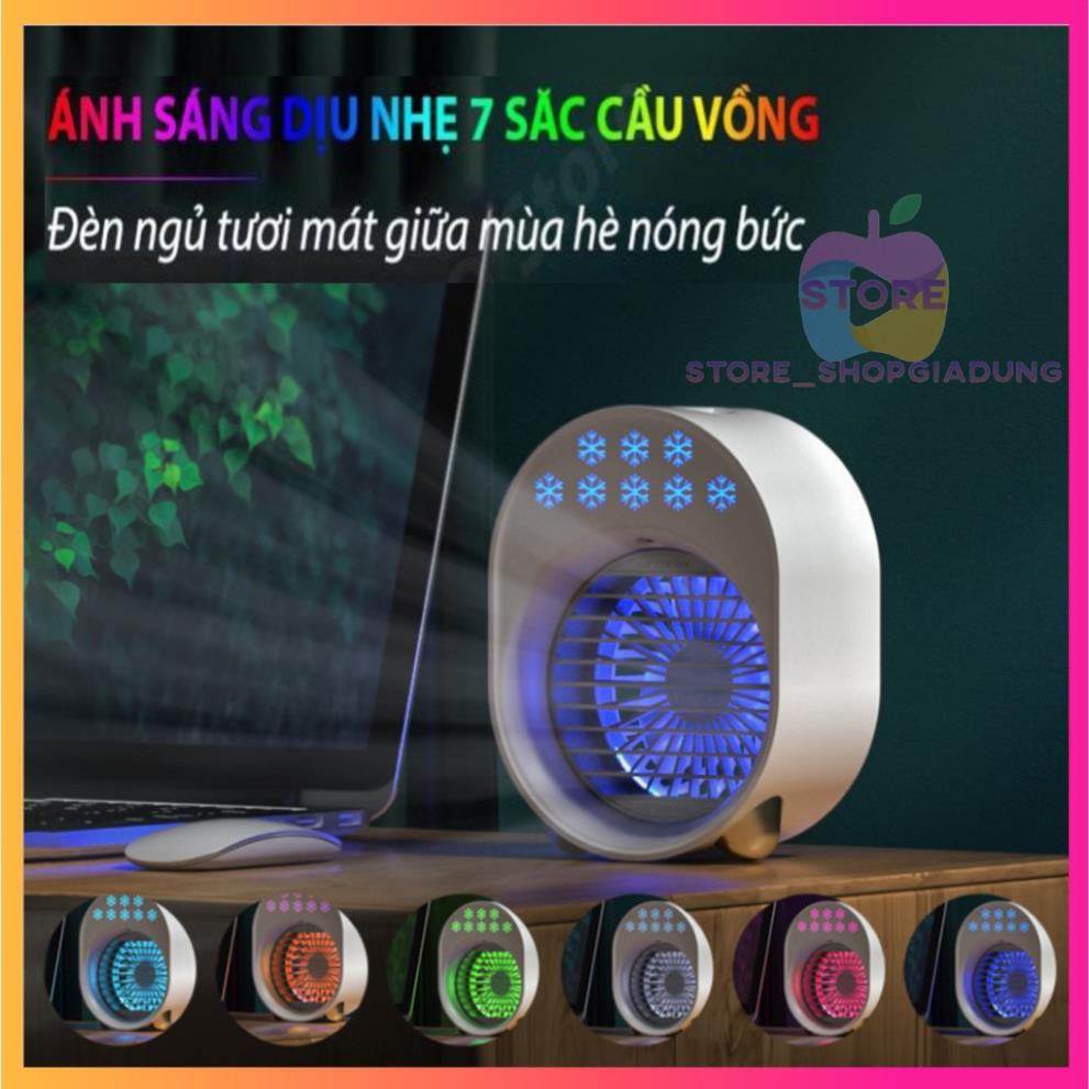 Quạt phun sương mini để bàn 💦Mẫu mới💦đèn LED ngủ 7 màu , tạo độ ẩm thoáng mát , giảm nhiệt nhanh [BẢO HÀNH 6 tháng]