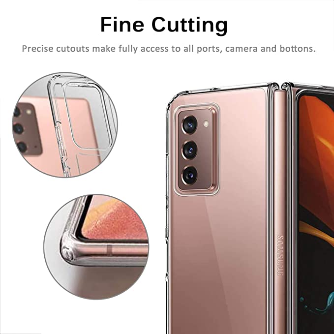 Ốp điện thoại PC cứng trong suốt cho Samsung Galaxy Z Fold2 5G