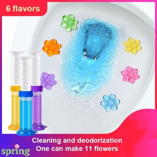 Gel thơm khử trùng bồn cầu gel khử mùi bồn cầu dạng thạch hình bông hoa với 6 mùi thơm cho nhà vệ sinh