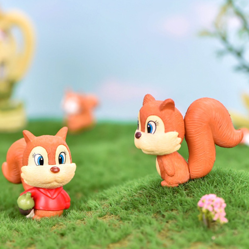 Set 3 Mô Hình Sóc Mini Trang Trí Sân Vườn