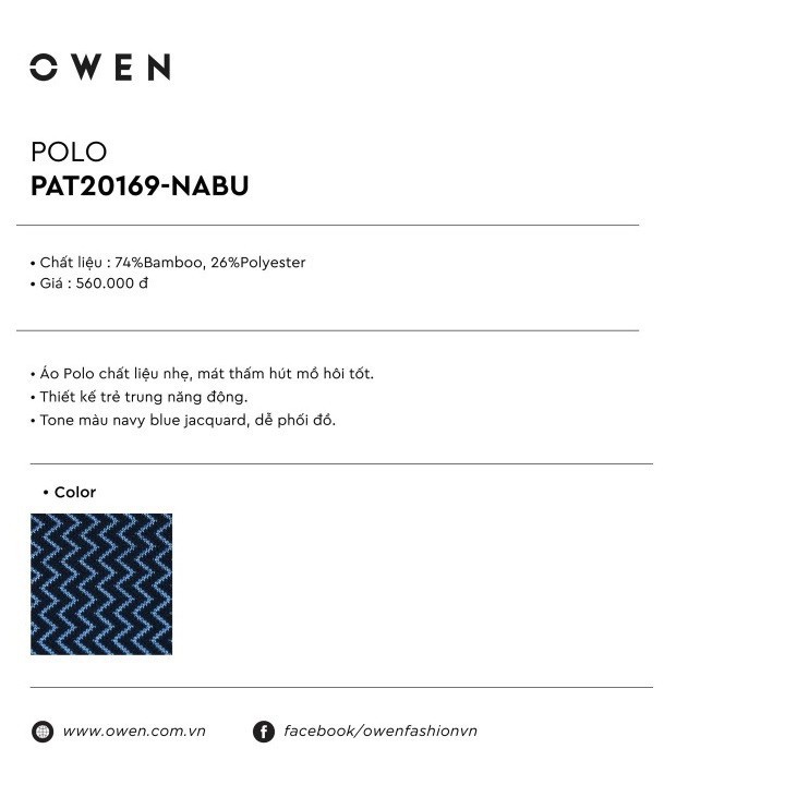 NEW OWEN - Áo Polo nam ngắn tay Owen màu đen 20169 - Áo thun có cổ nam M6 M5 :