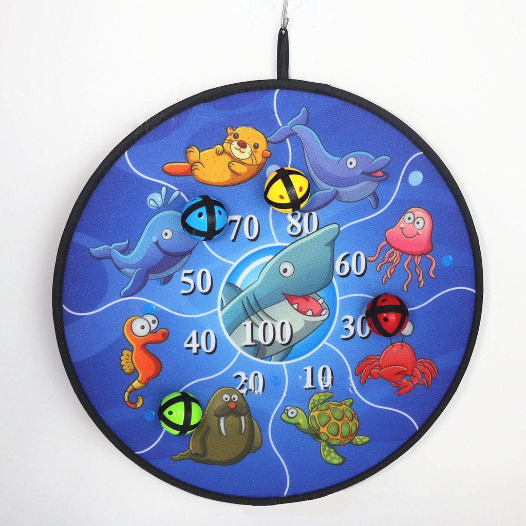 Đồ chơi Bảng ném bóng tròn ghi điểm + 8 bóng dính rèn luyện trí tuệ và vận động cho bé KB211104