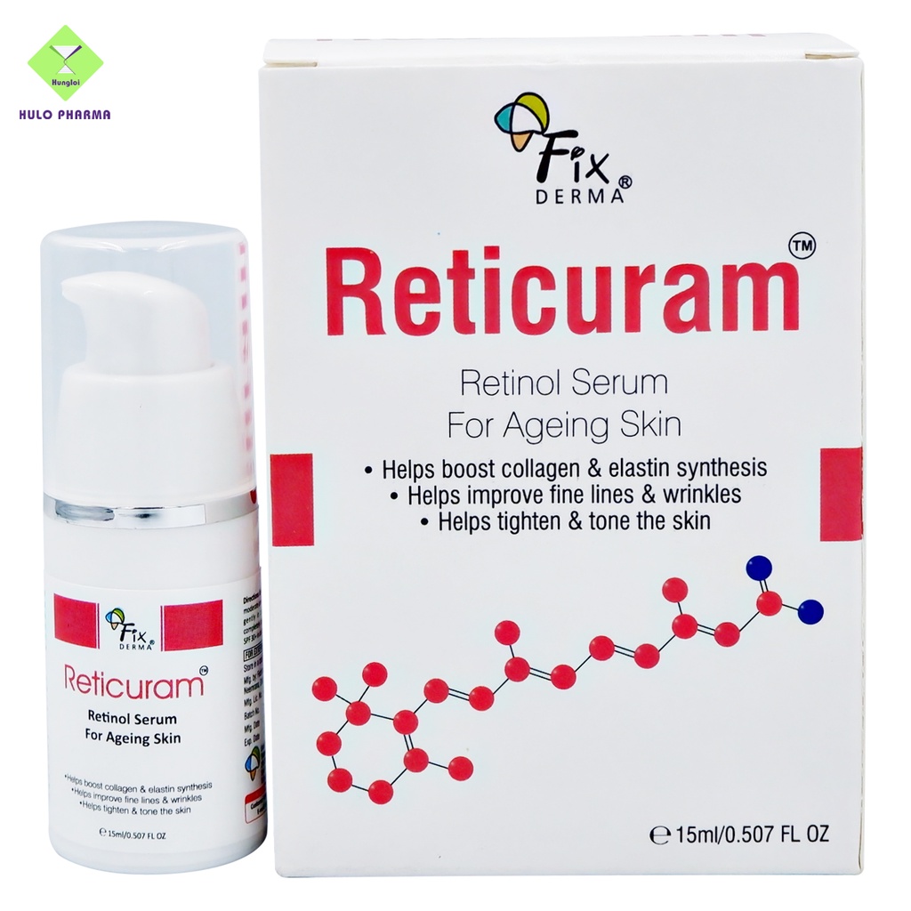 Serum Dưỡng Da Chống Lão Hóa FIXDERMA Reticuram Chiết Xuất Bơ Hạt Mỡ Và Retinol Giúp Xóa Nhăn Sáng Da 15ml