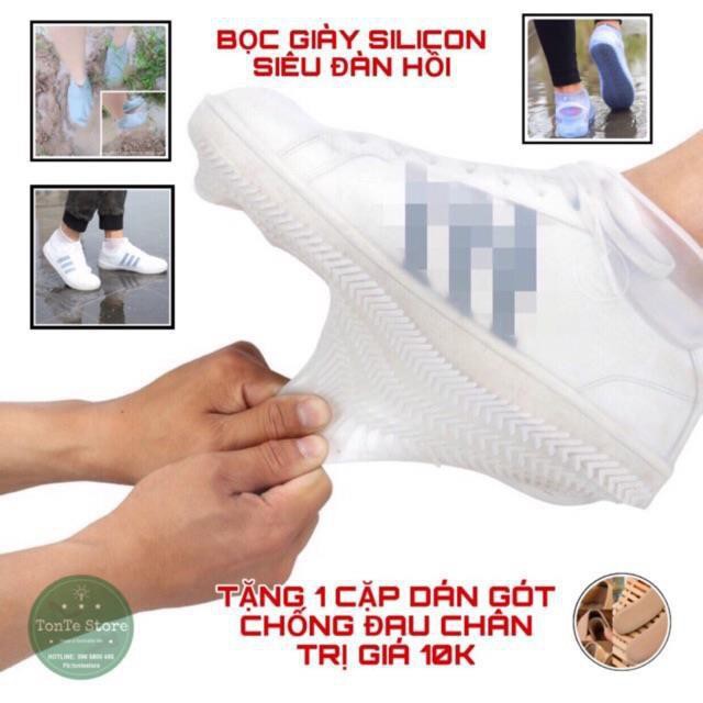 Bọc giày Silicon đàn hồi đi mưa siêu tiện lợi (có Video hướng dẫn) [MUA 3SP TẶNG KÍNH CHE MẶT]