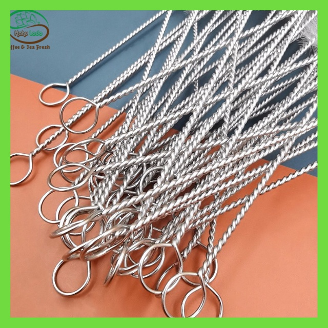 Cọ Rửa Ống Hút Bằng Thép Và Nilon, Cán Dài, Rửa, Vệ Sinh Ống Hút Nhựa Silicon, Ống Hút Thủy Tinh, Ống Hút-Chính Hãng