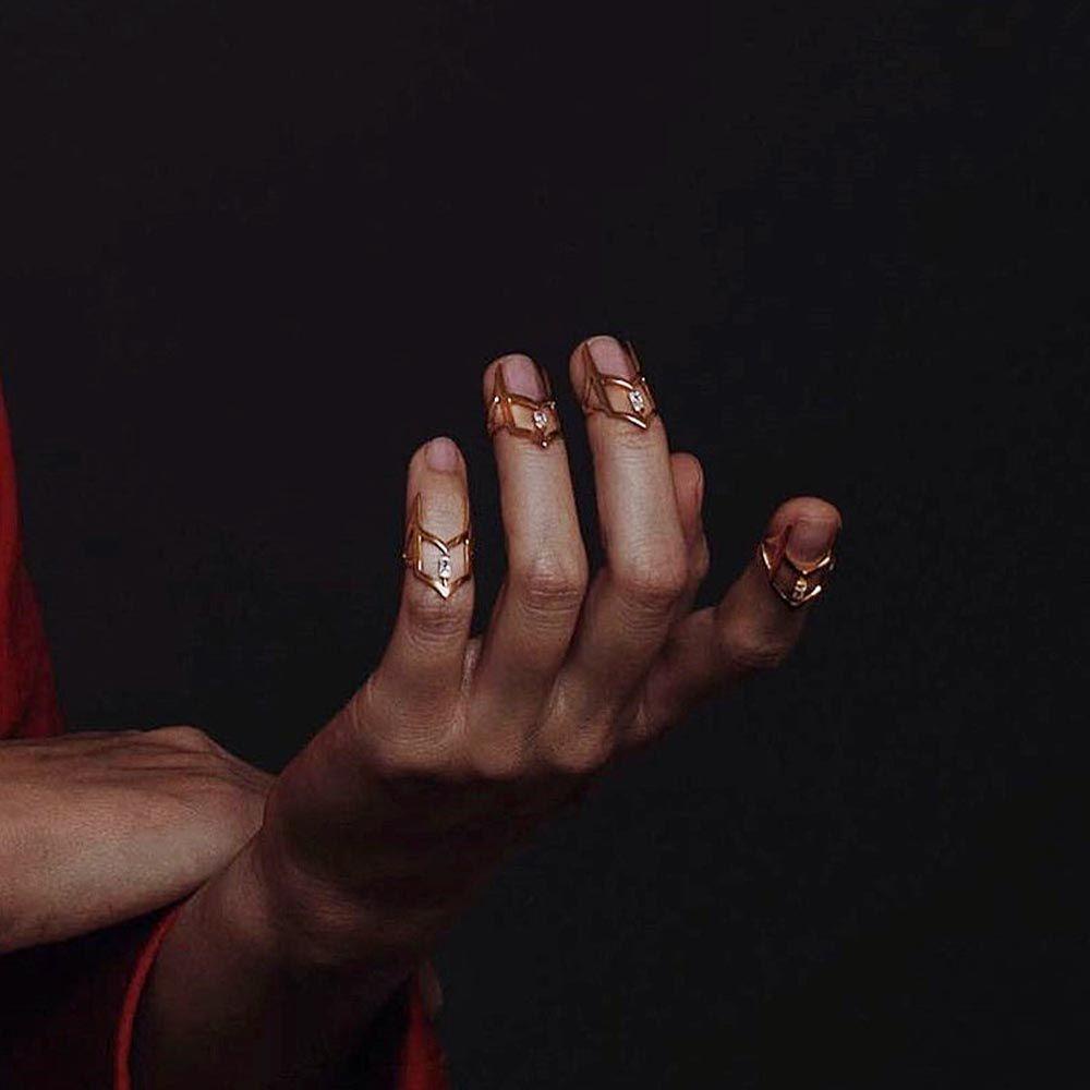 Ốp Bảo Vệ Móng Tay Phong Cách Punk Thanh Lịch Dành Cho Nữ