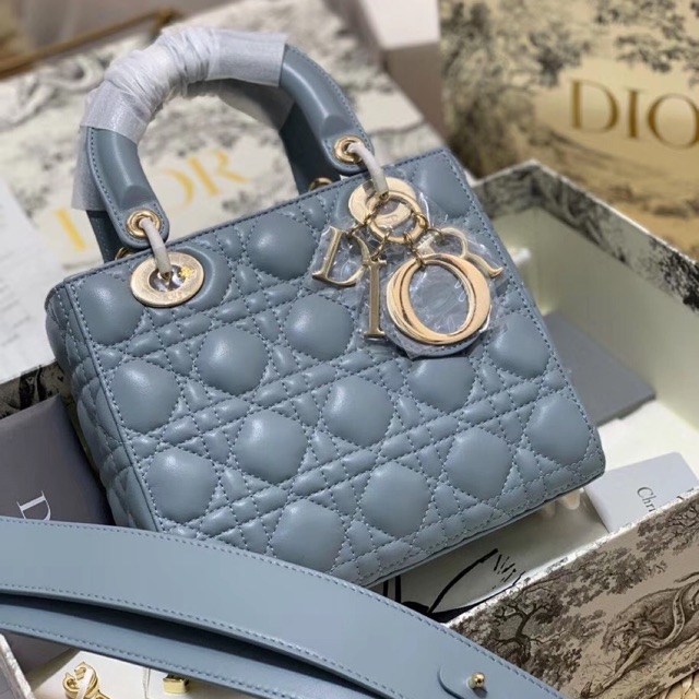 Túi Lady 5 ô màu xanh siêu cấp