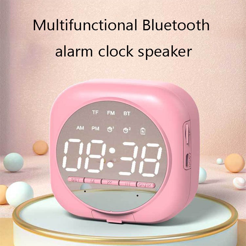 Loa Bluetooth Siêu Trầm Kiêm Đồng Hồ Báo Thức 2021