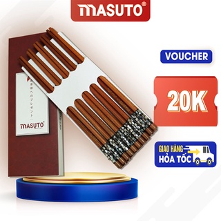 Đũa tròn Gỗ Cẩm Khảm Trai cao cấp Masuto gỗ cẩm sang trọng