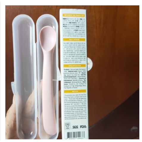 Thìa muỗng ăn dặm silicon Poled cao cấp Hàn Quốc chính hãng