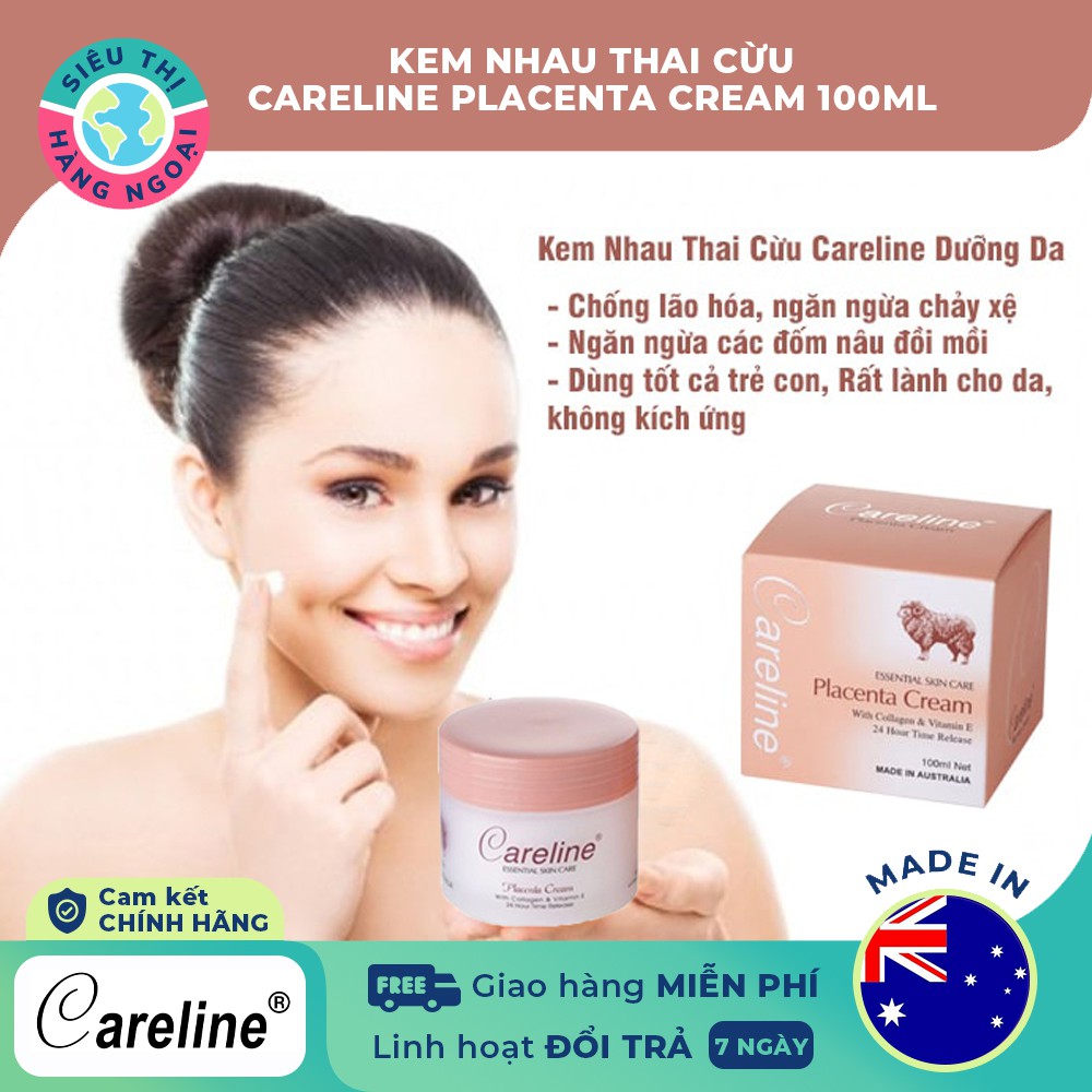 Kem Nhau Thai Cừu Careline Placenta Cream[dưỡng ẩm,phù hợp da khô &amp; nứt nẻ] Hàng Úc(được bán bởi Siêu Thị Hàng Ngoại)