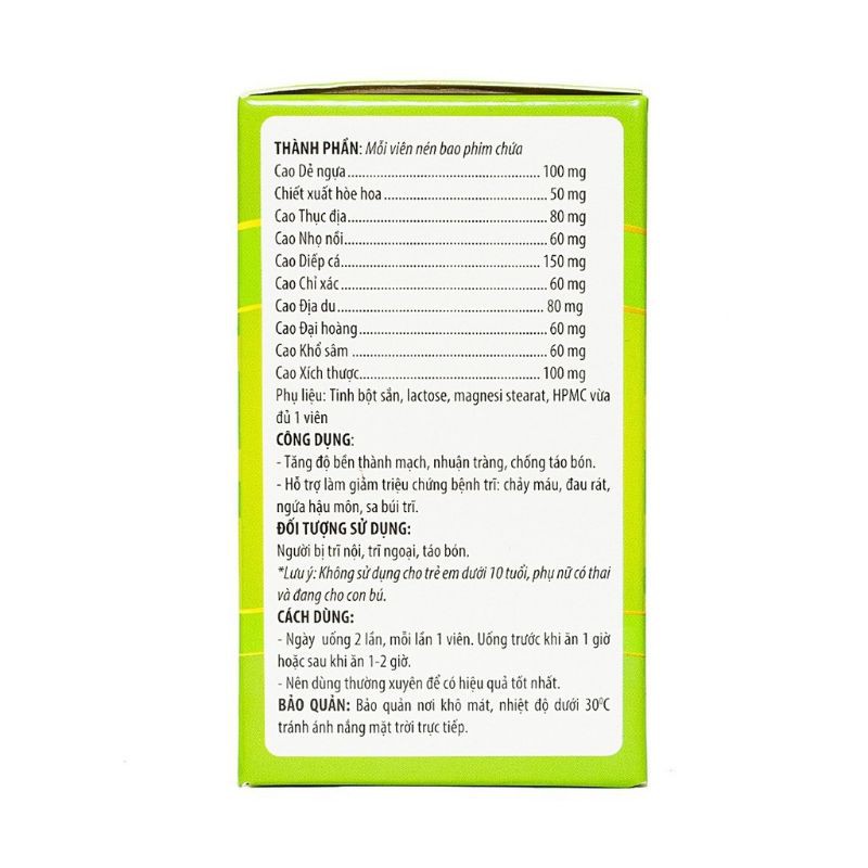 Viên uống Qee tree Kingphar Hỗ trợ điều trị trĩ, táo bón