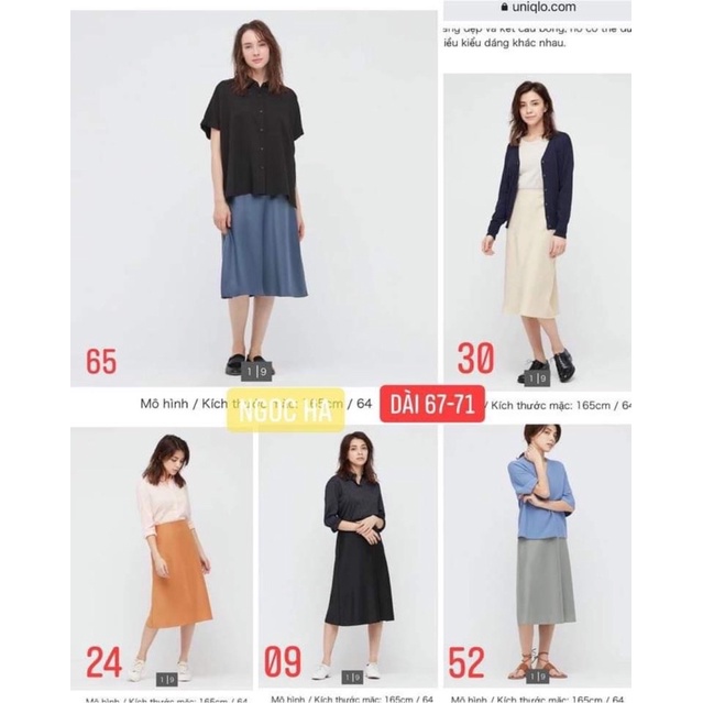 chân váy satin Uniqlo size 61 (xs) auth