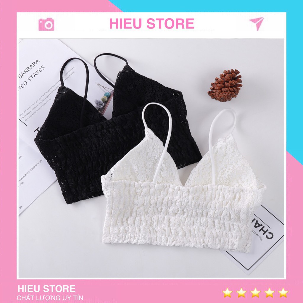 Áo Lót Nữ Ren Hoa Julia Tạo Khe, Áo Bra Ren Thoáng Mát, Đệm Mỏng Mềm Thoải Mái Hieu Store24h - 066