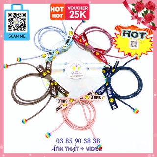 Dây thun buộc tóc nữ, đồ cột tóc cho bé gái nơ Hàn Quốc smile - thương hiệu Vợ Chồng Tôi