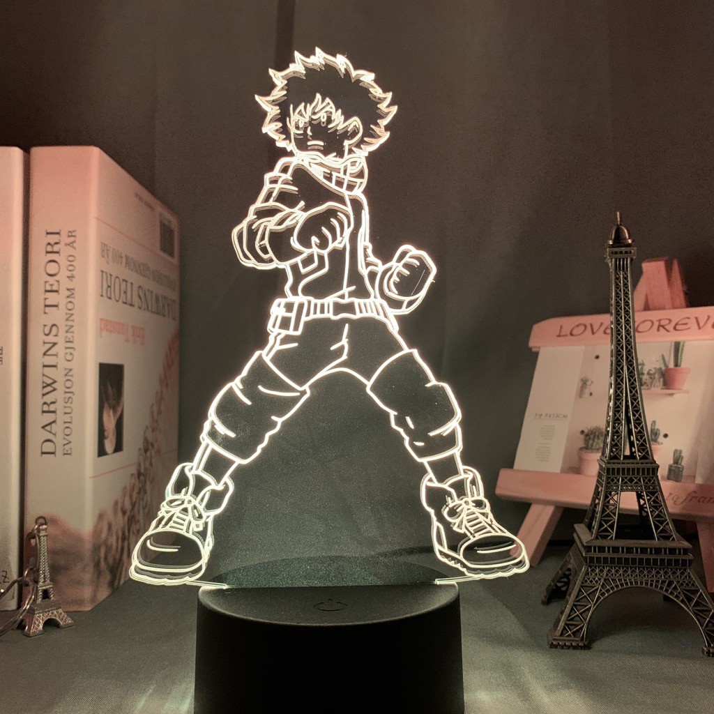 Đèn 3D Izuku Midoriya Phòng ngủ Led Cảm ứng Anime My Hero Academia Quà tặng Đèn ngủ Led