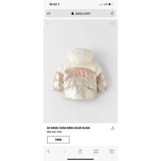 Áo phao ZARA xuất dư