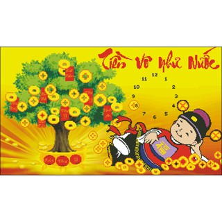 Tranh Thêu Chữ Thập Tiền Vô Như Nước 4