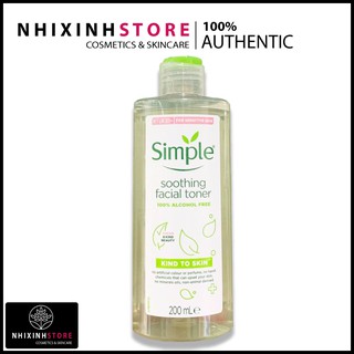 [MẪU 2020] Nước hoa hồng Simple Kind To Skin Soothing Facial Toner