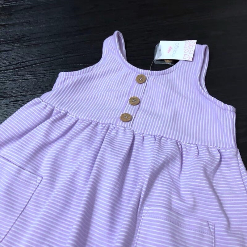 Đầm bé gái MG mini 0-6 tuổi  Đầm thun vân mềm xuất dư 02.22