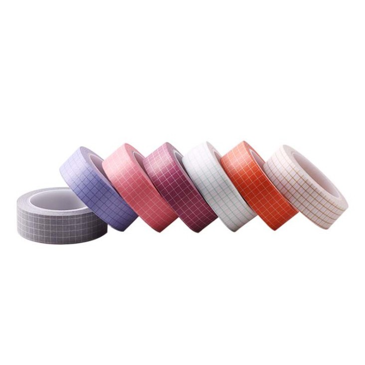 [ẢNH THẬT] Cuộn washi tape caro phong cách Nhật Bản dài 10m mẫu mới