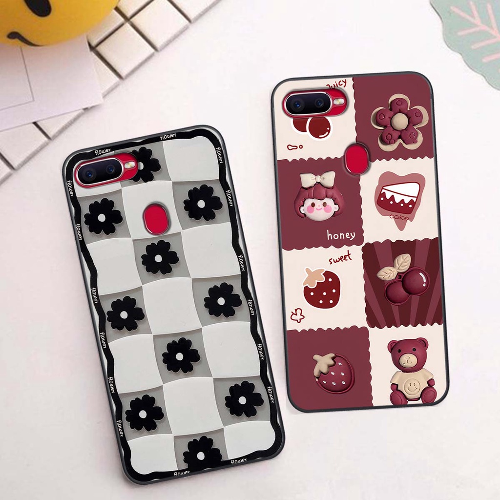 Ốp Oppo A5s / A7 / F9 / A12 in hình trái tim, caro kẹo ngọt đầy cá tính siêu đẹp siêu chất