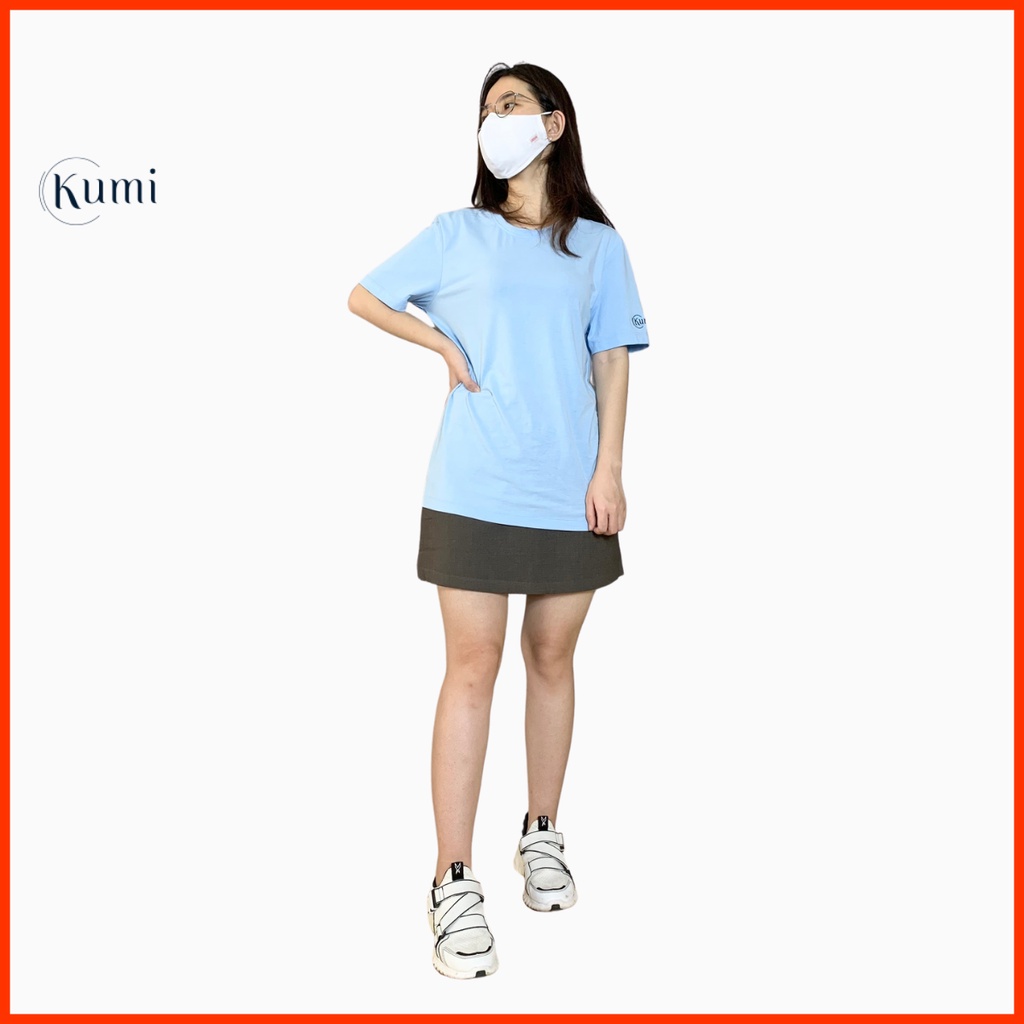 Chân váy Kaki cao cấp co giãn dáng chữ A năng động trẻ trung mặc tại Kumi Fashion | BigBuy360 - bigbuy360.vn