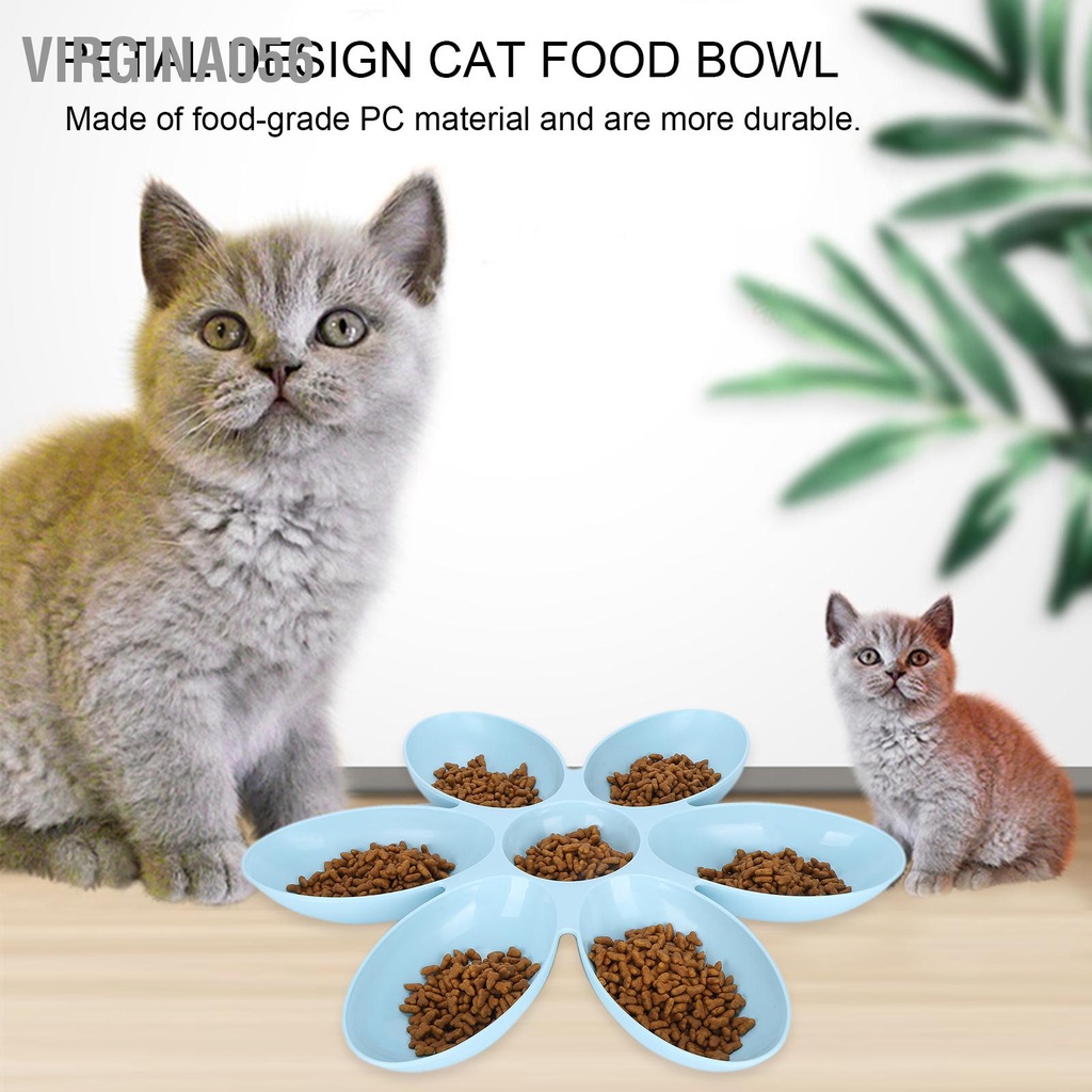 Có thể bán buôn Bát Đựng Thức Ăn / Nước Uống 6 Ngăn Hình Cánh Hoa Cho Thú Cưng Hàng giao ngay