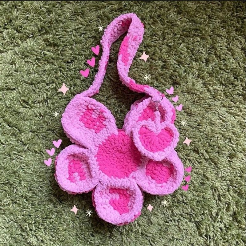 Crochet flowers bag/ crochet bag/ túi len hình bông hoa