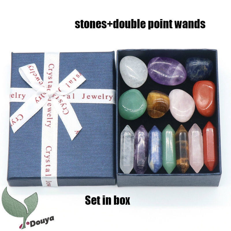 Bộ 7 Viên Đá Chakra Pha Lê Chữa Bệnh: Bộ Đũa Thiền