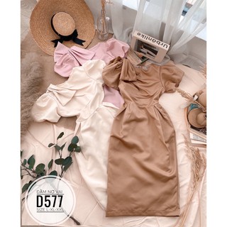 Bigsize Đầm nơ vai D577