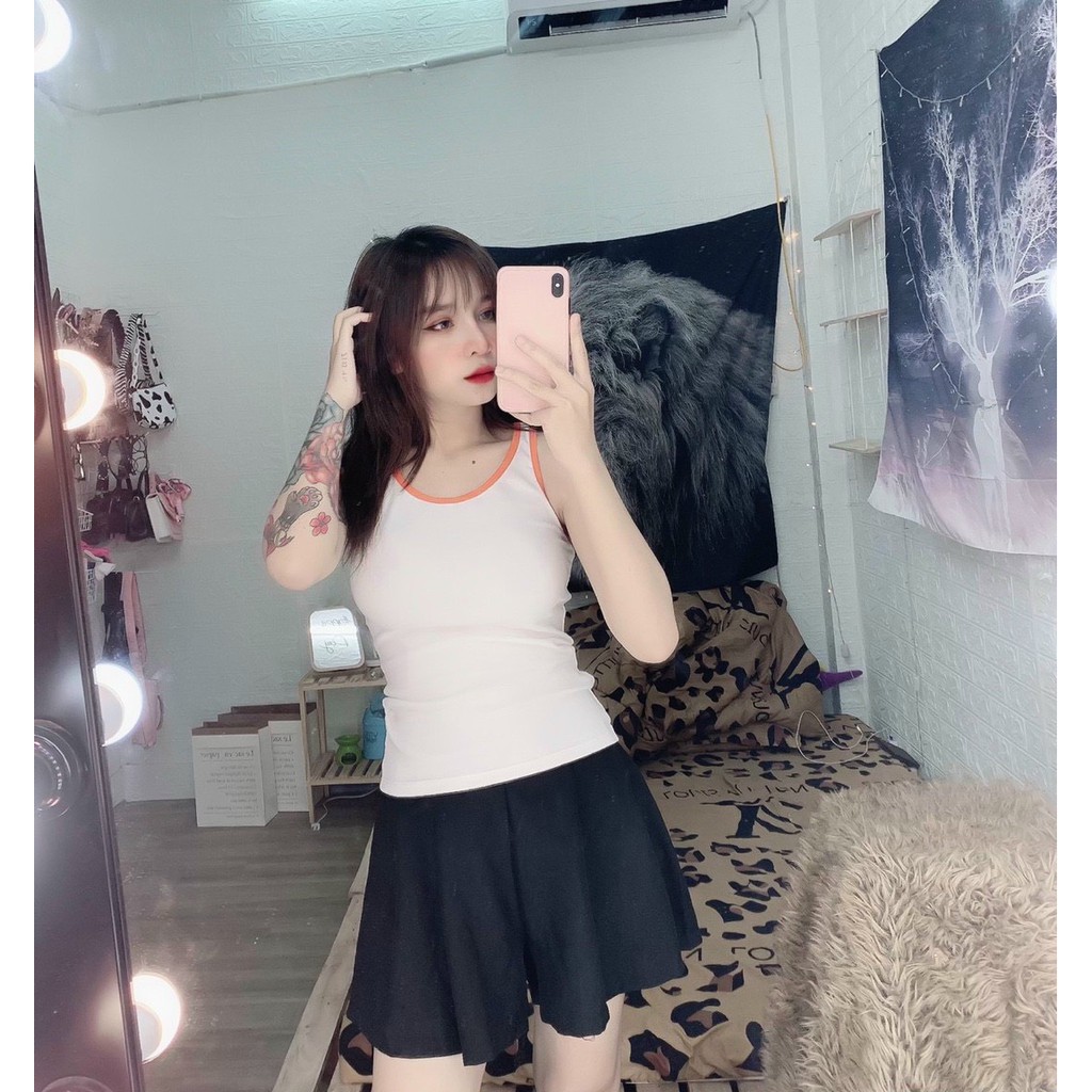 áo ba lỗ viền màu