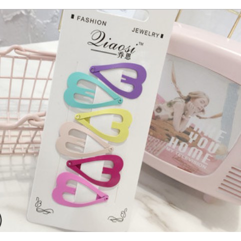 set vỉ 6 kẹp tóc đáng yêu
